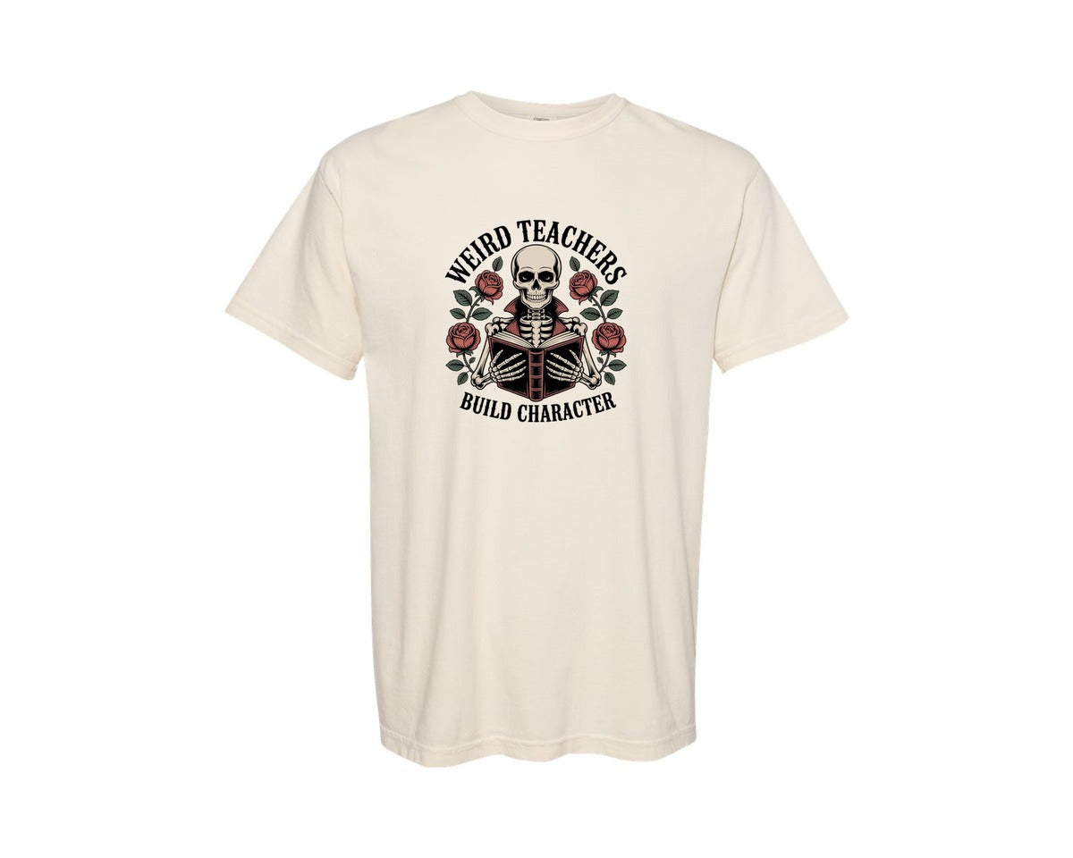 brand:Comfort Colors|color:Ivory|Weird Teacher Build Character Graphic T-Shirt