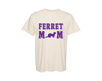 brand:Comfort Colors|color:Ivory|Ferret Mom T Shirt Design Vector Graphic T-Shirt
