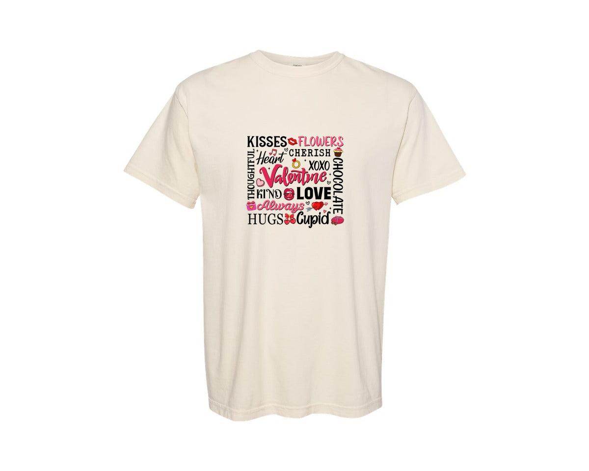 brand:Comfort Colors|color:Ivory|Happy Valentines Day 23 Graphic T-Shirt