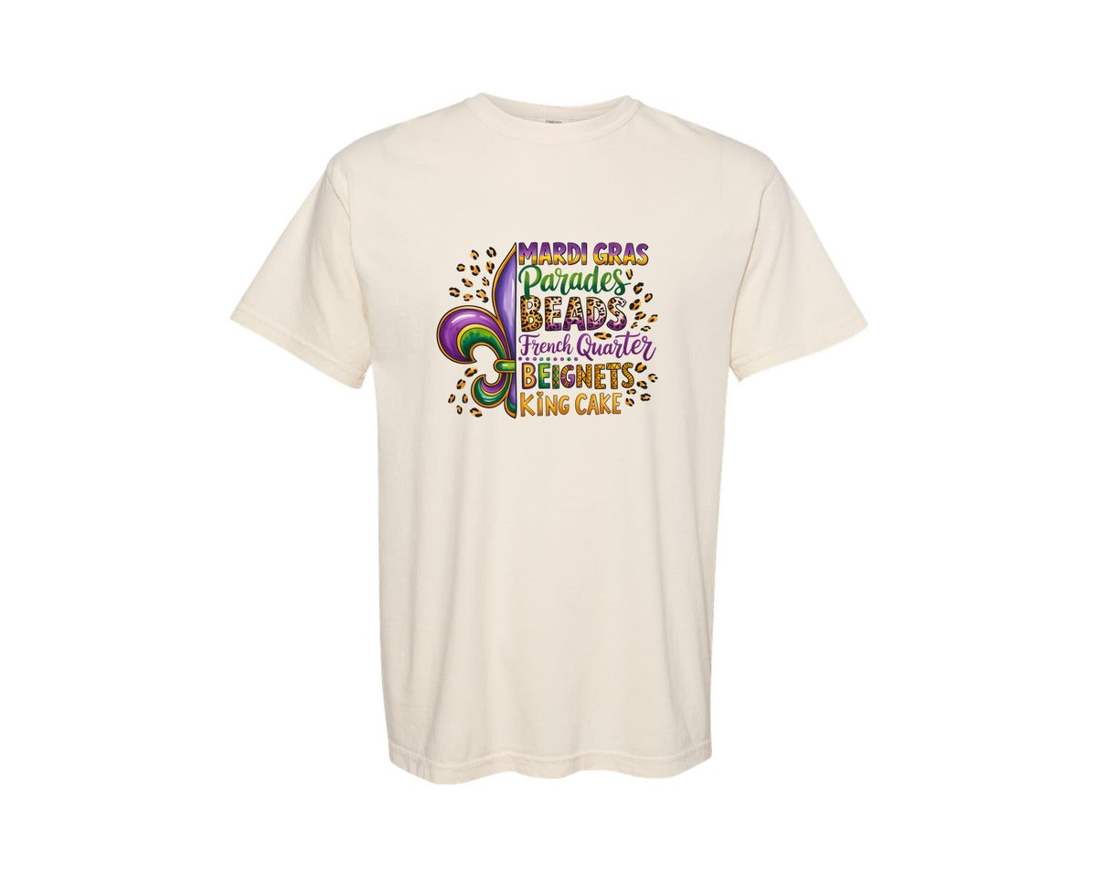 brand:Comfort Colors|color:Ivory|Western Mardi Gras Louisiana Graphic T-Shirt