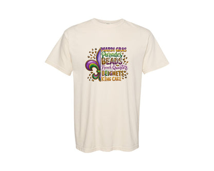 brand:Comfort Colors|color:Ivory|Western Mardi Gras Louisiana Graphic T-Shirt