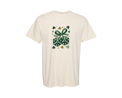 brand:Comfort Colors|color:Ivory|Lucky Dice Tshirt Design Graphic T-Shirt