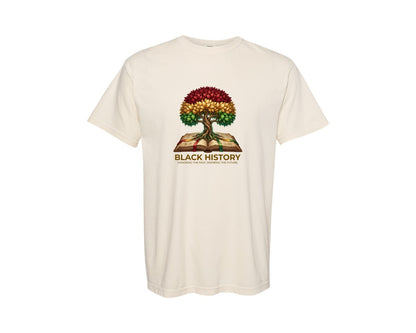 brand:Comfort Colors|color:Ivory|Black History Honoring The Past 7 Graphic T-Shirt
