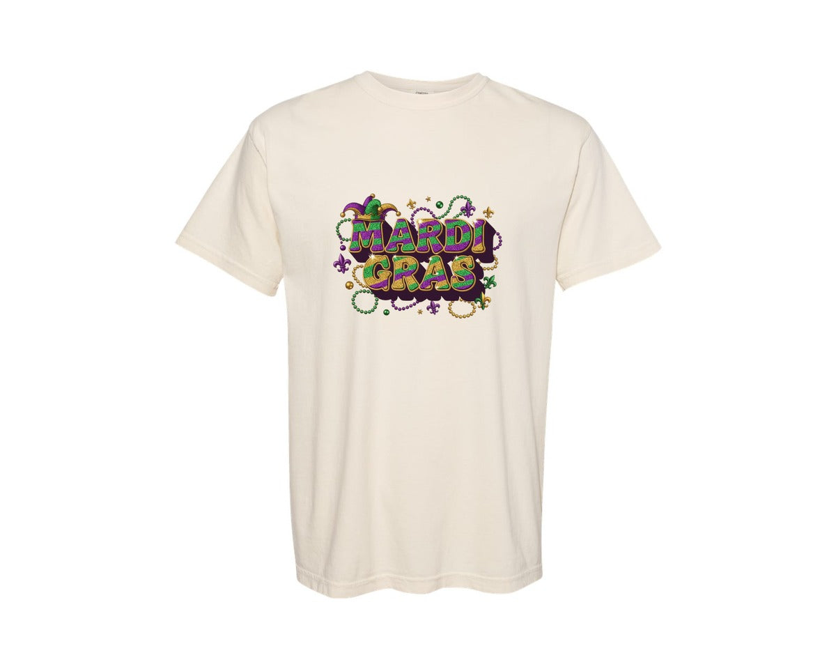 brand:Comfort Colors|color:Ivory|Mardi Gras 71 Graphic T-Shirt