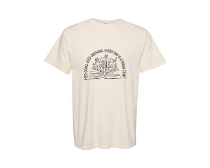 brand:Comfort Colors|color:Ivory|Keep Going Keep Growing Self Love Quote Graphic T-Shirt