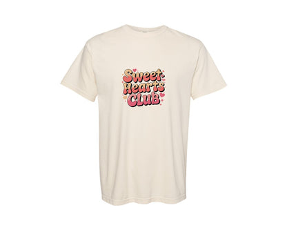 brand:Comfort Colors|color:Ivory|Sweet Hearts Club 9 Graphic T-Shirt