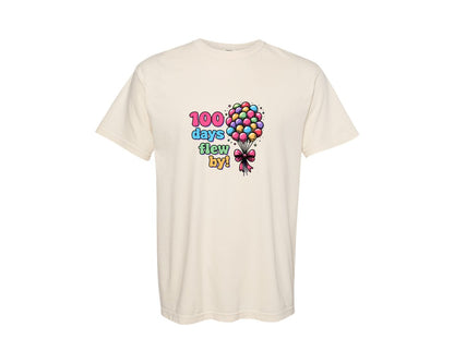 brand:Comfort Colors|color:Ivory|100 Day Of School 2 Graphic T-Shirt