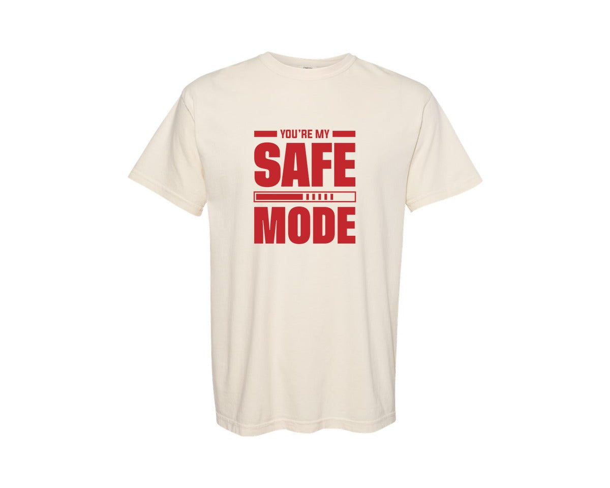 brand:Comfort Colors|color:Ivory|Valentine Day Youre My Safe Mode Tshirt Graphic T-Shirt