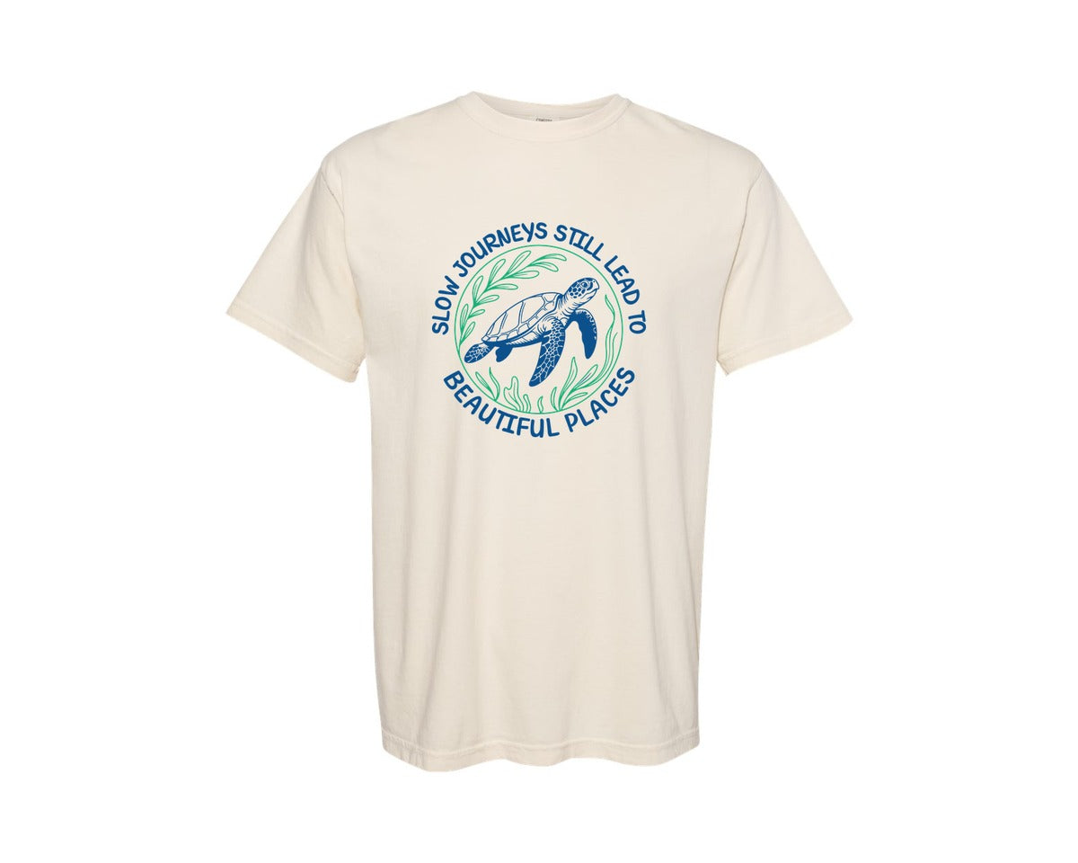 brand:Comfort Colors|color:Ivory|Slow Journeys Still Lead To Beautiful Graphic T-Shirt