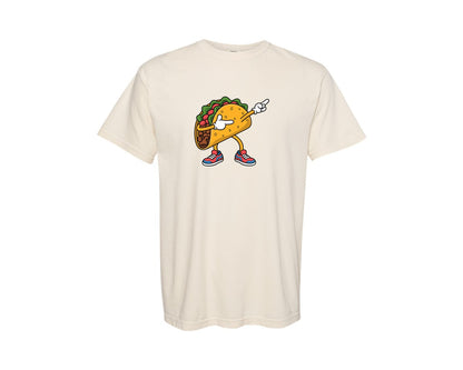 brand:Comfort Colors|color:Ivory|Dabbing Taco Funny Dancing Taco Graphic T-Shirt
