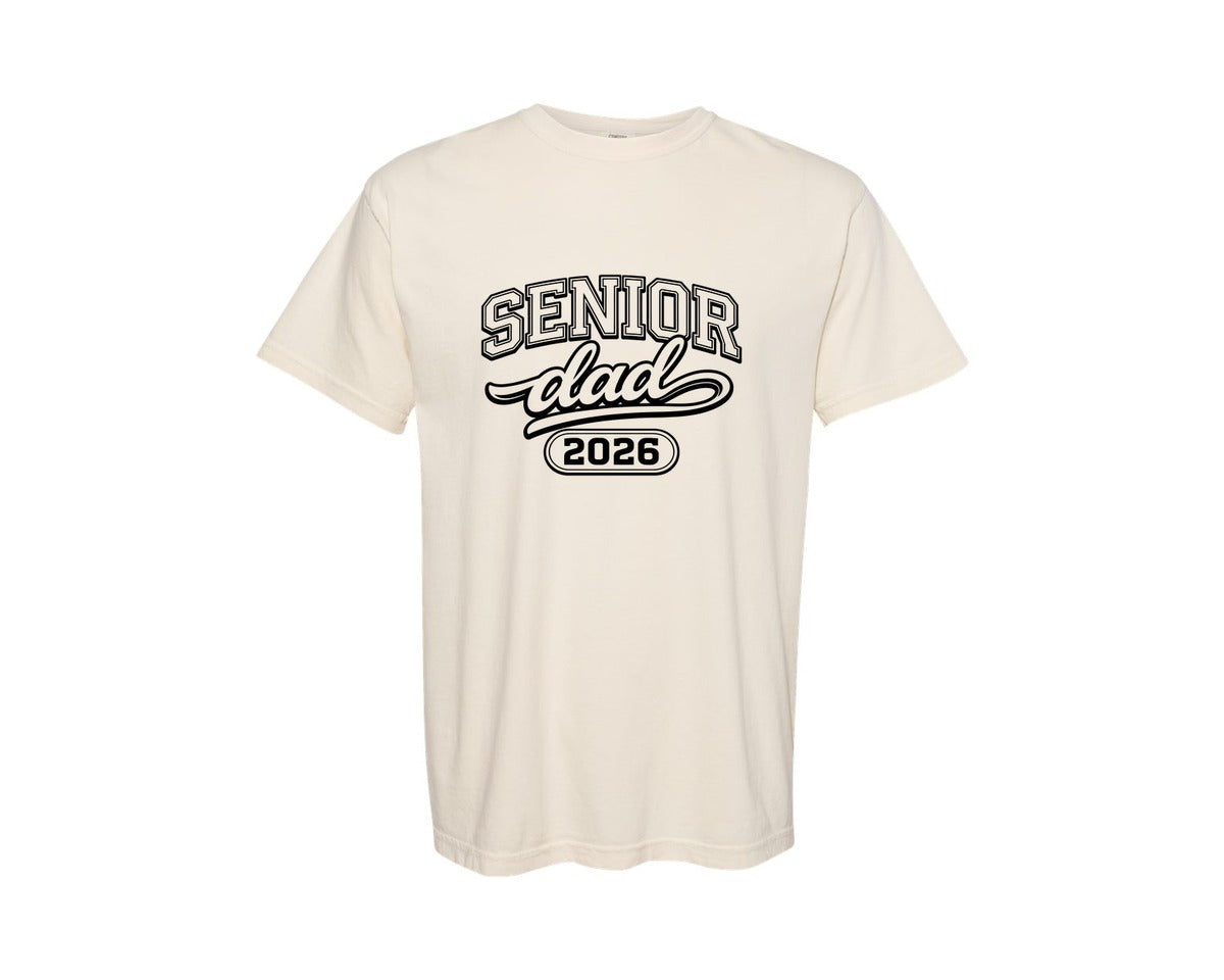brand:Comfort Colors|color:Ivory|Senior Dad Class Of 2026 3 Graphic T-Shirt