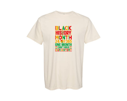 brand:Comfort Colors|color:Ivory|Power Black History Month T Shirt Graphic T-Shirt