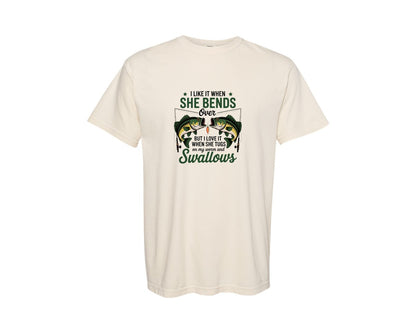 brand:Comfort Colors|color:Ivory|Funny Fishing Quote Design Graphic T-Shirt