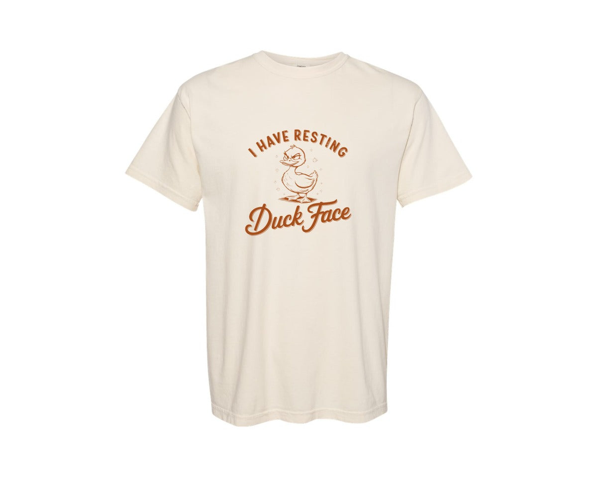 brand:Comfort Colors|color:Ivory|I Have Resting Duck Face Design Graphic T-Shirt