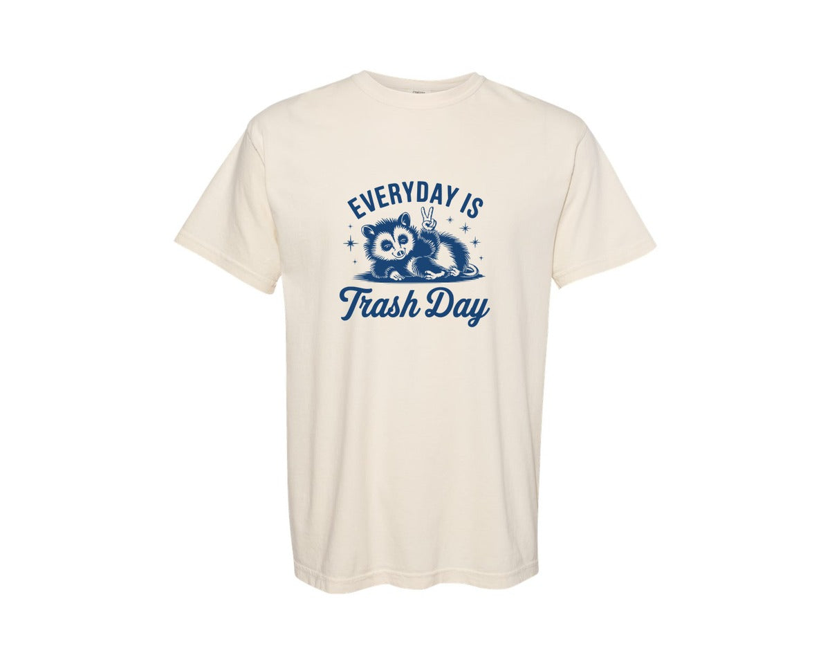 brand:Comfort Colors|color:Ivory|Everyday Is Trash Day Design Graphic T-Shirt
