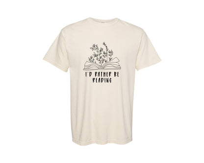 brand:Comfort Colors|color:Ivory|Id Rather Be Reading Reading Graphic T-Shirt