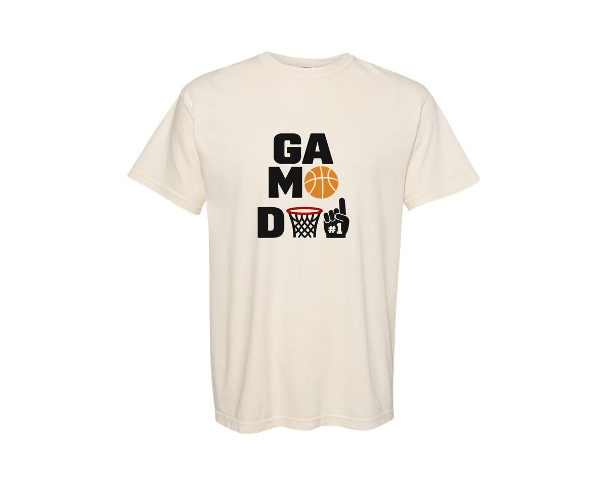 brand:Comfort Colors|color:Ivory|Game Day Basketball Dad Graphic T-Shirt