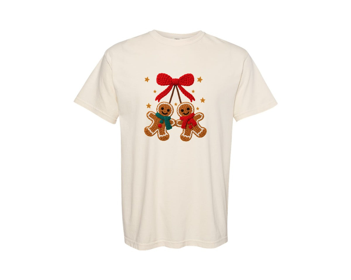 brand:Comfort Colors|color:Ivory|Knitted Christmas Graphic T-Shirt