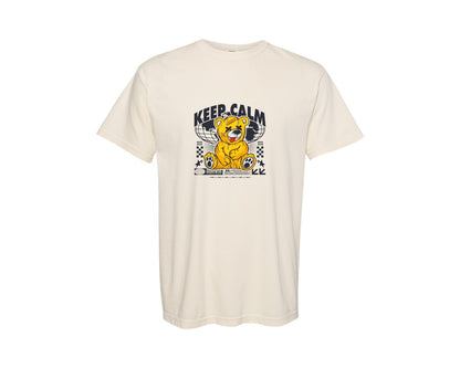 brand:Comfort Colors|color:Ivory|Bear Illustration Graffiti Urban Design Graphic T-Shirt