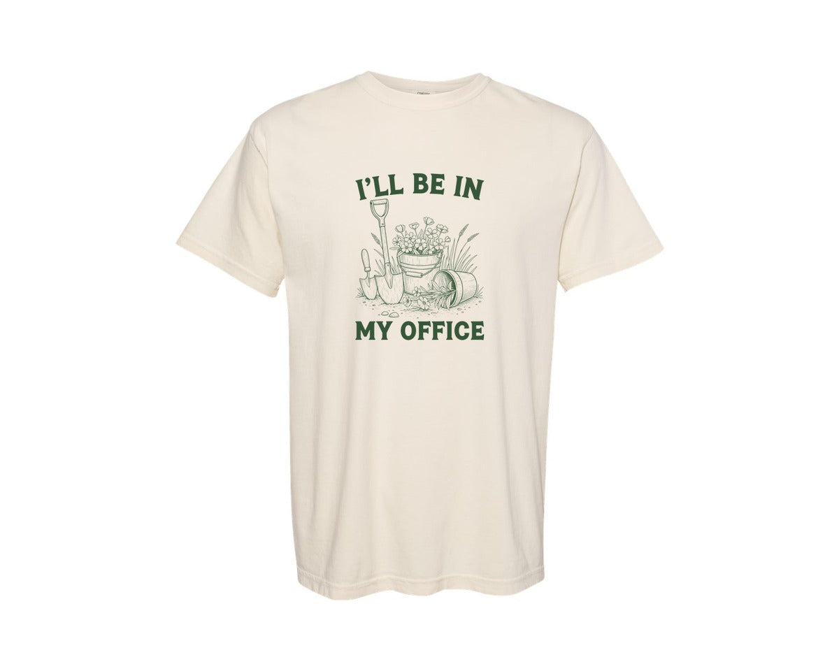 brand:Comfort Colors|color:Ivory|Vintage Garden Tools Flowers Graphic T-Shirt