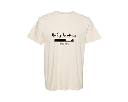 brand:Comfort Colors|color:Ivory|Baby Loading Pregnant Designs Graphic T-Shirt