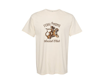 brand:Comfort Colors|color:Ivory|Western Mothers Day Feral Moms Club Graphic T-Shirt