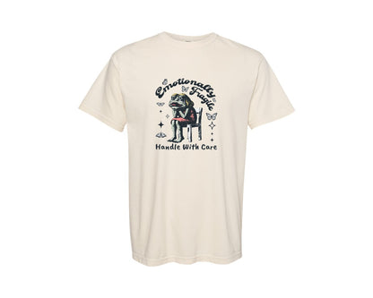 brand:Comfort Colors|color:Ivory|Frog Woman With Tears Emotionally Shirt Graphic T-Shirt
