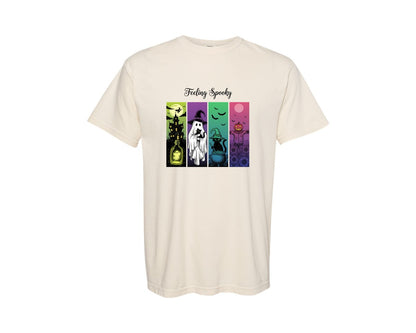 brand:Comfort Colors|color:Ivory|Feeling Spooky Halloween Graphic T-Shirt