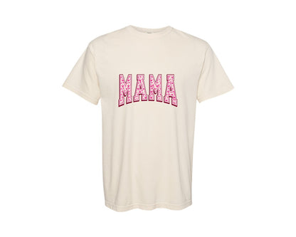 brand:Comfort Colors|color:Ivory|Mama Valentines Heart Mama Graphic T-Shirt