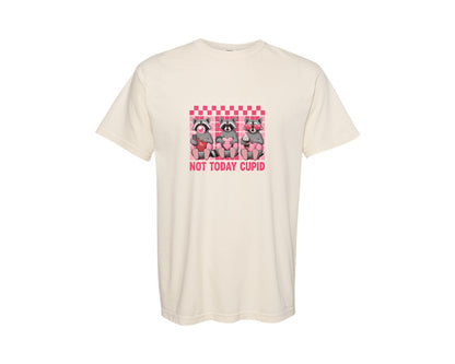 brand:Comfort Colors|color:Ivory|Snarky Raccoon Valentines Day Graphic T-Shirt