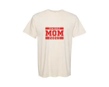 brand:Comfort Colors|color:Ivory|Senior Mom 2026 9 Graphic T-Shirt