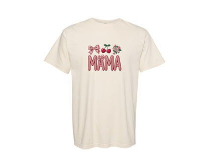 brand:Comfort Colors|color:Ivory|Crochet Mama Faux Yarn Valentines Day Graphic T-Shirt