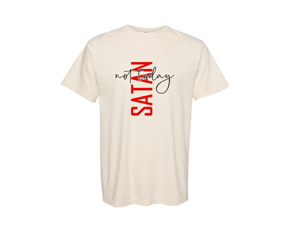 brand:Comfort Colors|color:Ivory|Not Today Satan Shirt Design Graphic T-Shirt