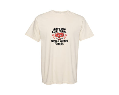 brand:Comfort Colors|color:Ivory|Anti Valentines T Shirt Design Graphic T-Shirt