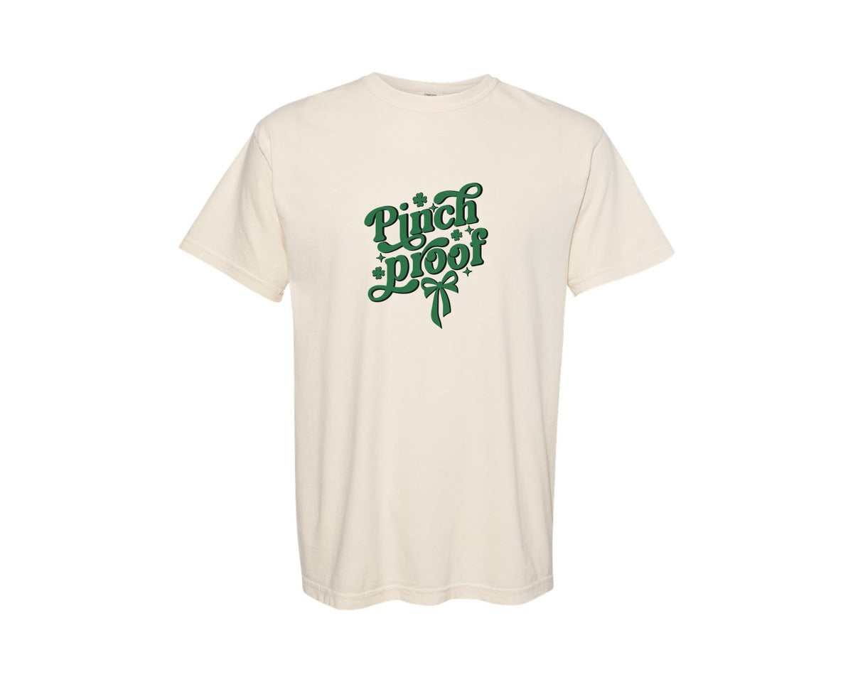 brand:Comfort Colors|color:Ivory|Pinch Proof Funny St Patricks Day Graphic T-Shirt