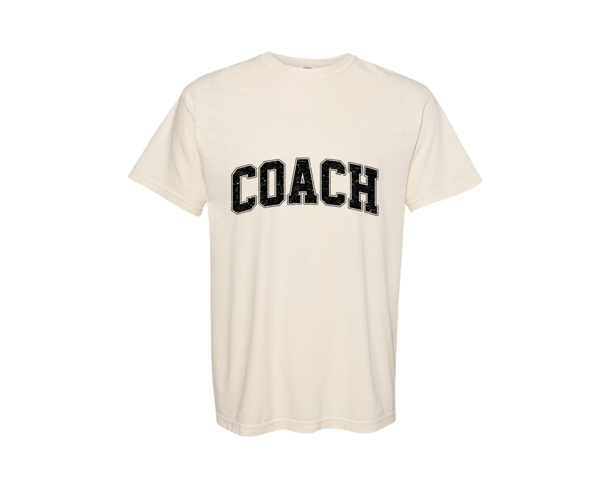 brand:Comfort Colors|color:Ivory|Coach Retro Varsity Graphic T-Shirt