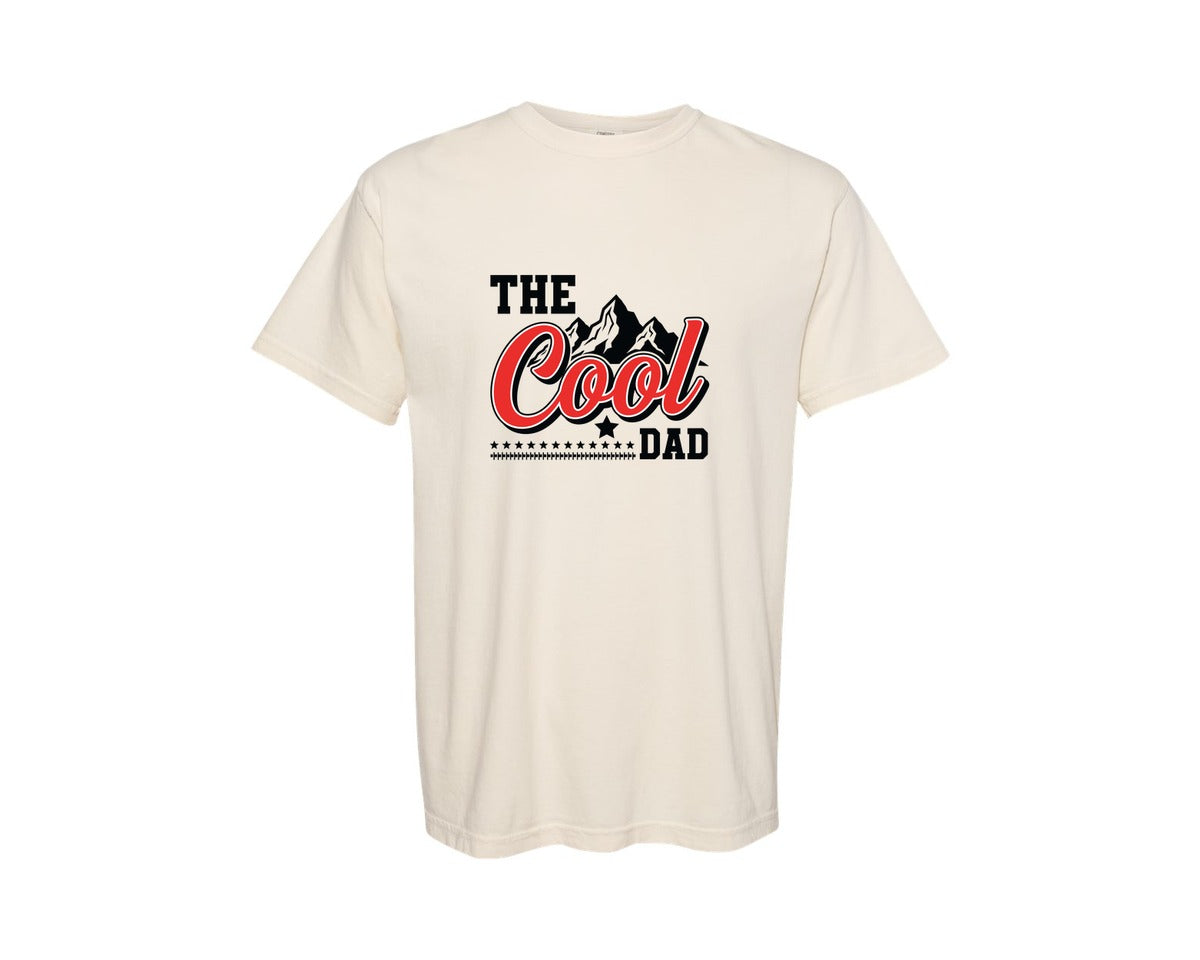 brand:Comfort Colors|color:Ivory|Cool Mountain Adventure Dad Design Graphic T-Shirt