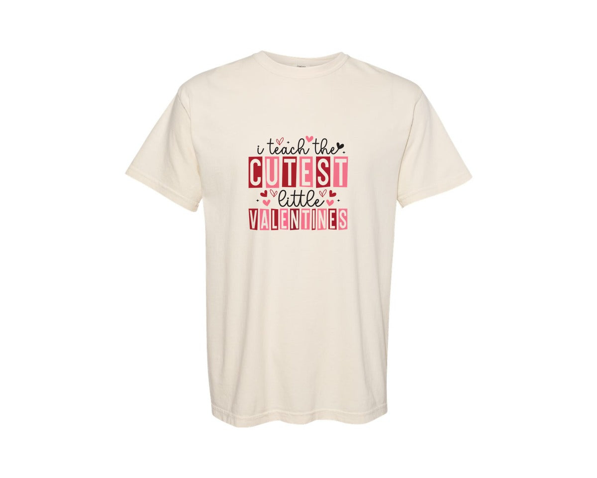 brand:Comfort Colors|color:Ivory|I Teach The Cutest Little Valentines 15 Graphic T-Shirt