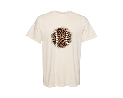 brand:Comfort Colors|color:Ivory|Glitter Leopard Baseball Graphic T-Shirt