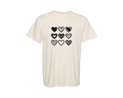 brand:Comfort Colors|color:Ivory|Valentine Love Design Graphic T-Shirt