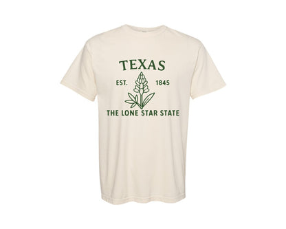 brand:Comfort Colors|color:Ivory|Texas State Flower Graphic T-Shirt