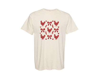 brand:Comfort Colors|color:Ivory|Coquette Chicken Valentine Chicken Graphic T-Shirt