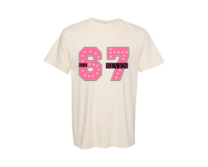brand:Comfort Colors|color:Ivory|Pink Floral 67 Design Valentine Graphic T-Shirt
