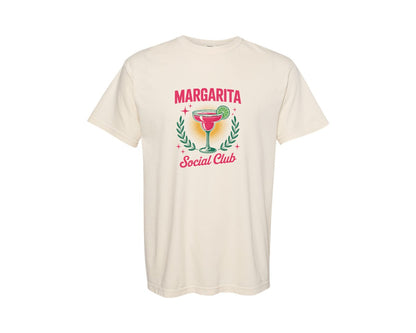 brand:Comfort Colors|color:Ivory|Margarita Social Club Summer Vibes Graphic T-Shirt