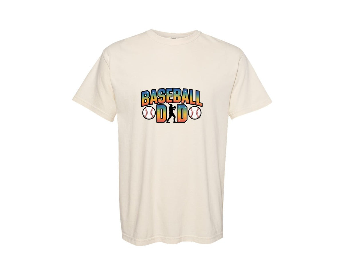 brand:Comfort Colors|color:Ivory|Baseball Dad Design 2 Graphic T-Shirt