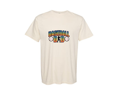 brand:Comfort Colors|color:Ivory|Baseball Dad Design 2 Graphic T-Shirt