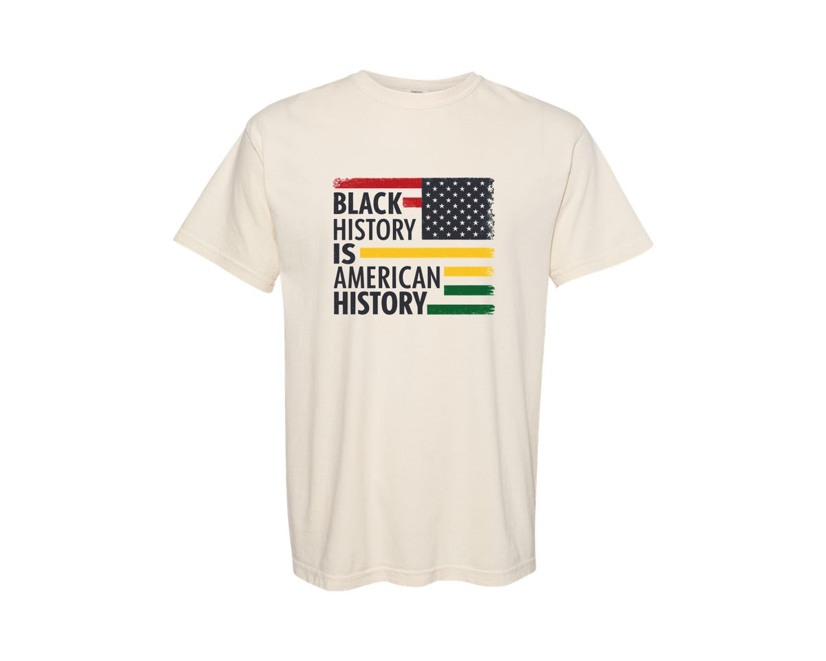 brand:Comfort Colors|color:Ivory|Black History American History Graphic T-Shirt