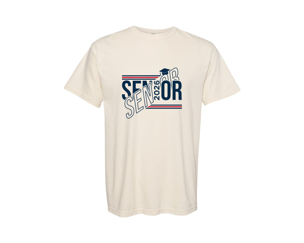brand:Comfort Colors|color:Ivory|Senior 2026 Class Of 2026 Graphic T-Shirt