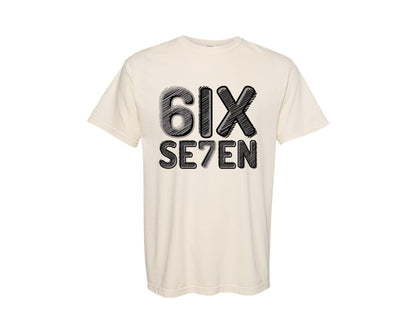 brand:Comfort Colors|color:Ivory|Trending Six Seven Meme Funny Graphic T-Shirt