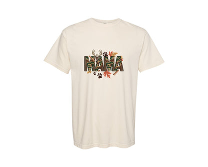 brand:Comfort Colors|color:Ivory|Preppy Hunting Mama Camo Shirt 2 Graphic T-Shirt
